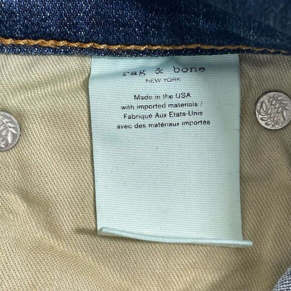 Rag & Bone Nina High-Rise Ankle Cigarette Jeans in Buller Wash Size 26 Denim - Picture 9 of 9